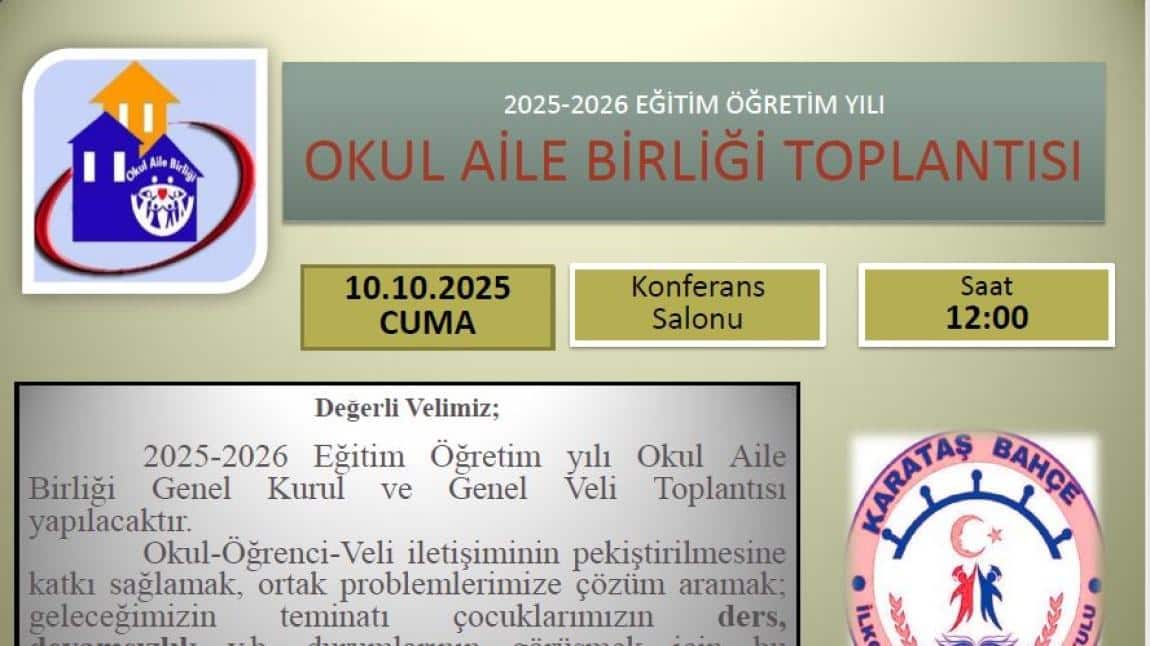 Okul Aile Birliği Toplantısı  